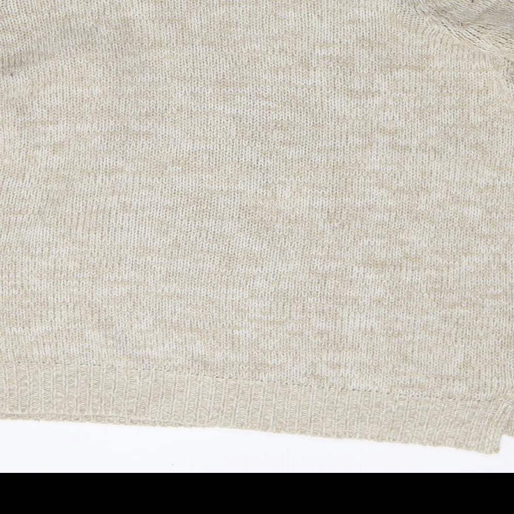 F&F Womens Beige Round Neck  Acrylic Pullover Jumper Size 14   - Fox