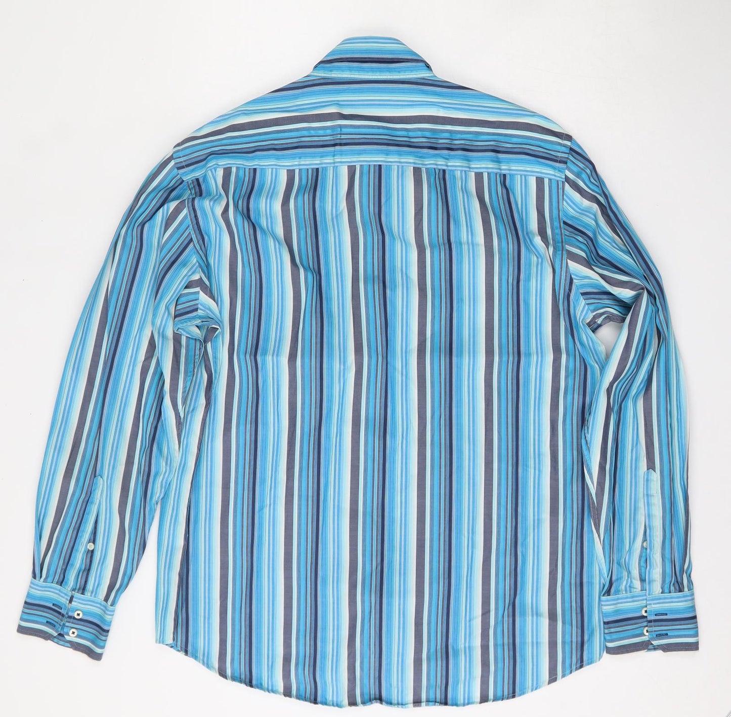 NEXT Mens Multicoloured Striped Cotton  Dress Shirt Size 17 Collared