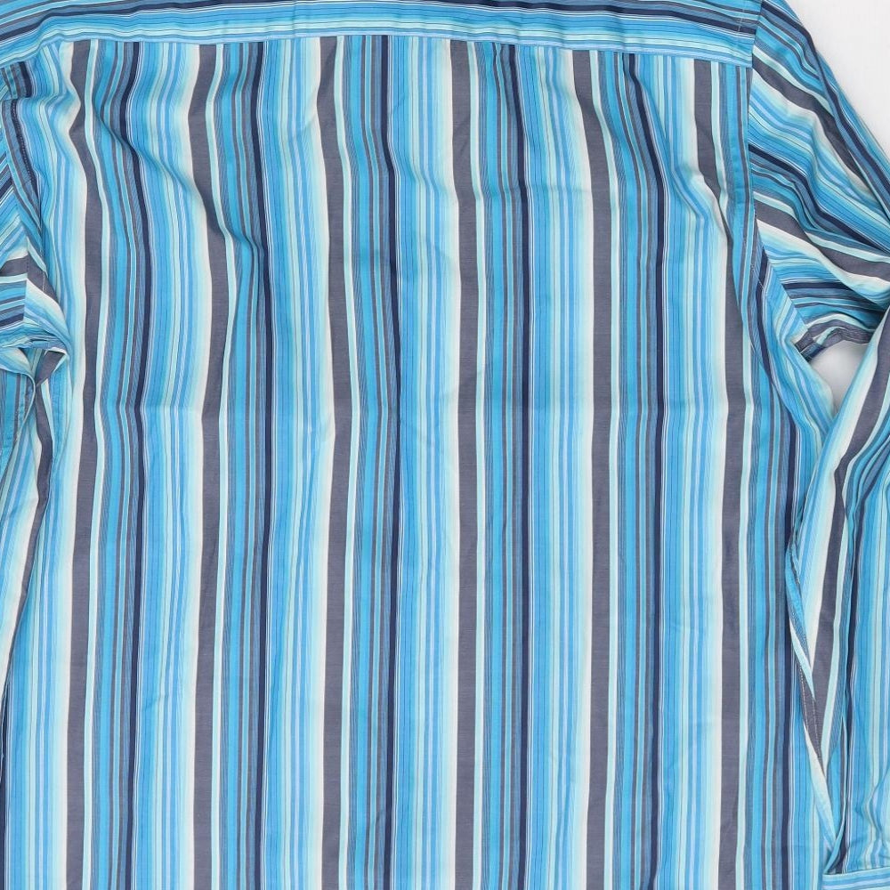 NEXT Mens Multicoloured Striped Cotton  Dress Shirt Size 17 Collared