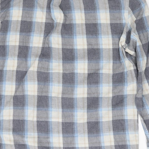 George Mens Multicoloured Plaid Cotton  Button-Up Size XL Collared Button