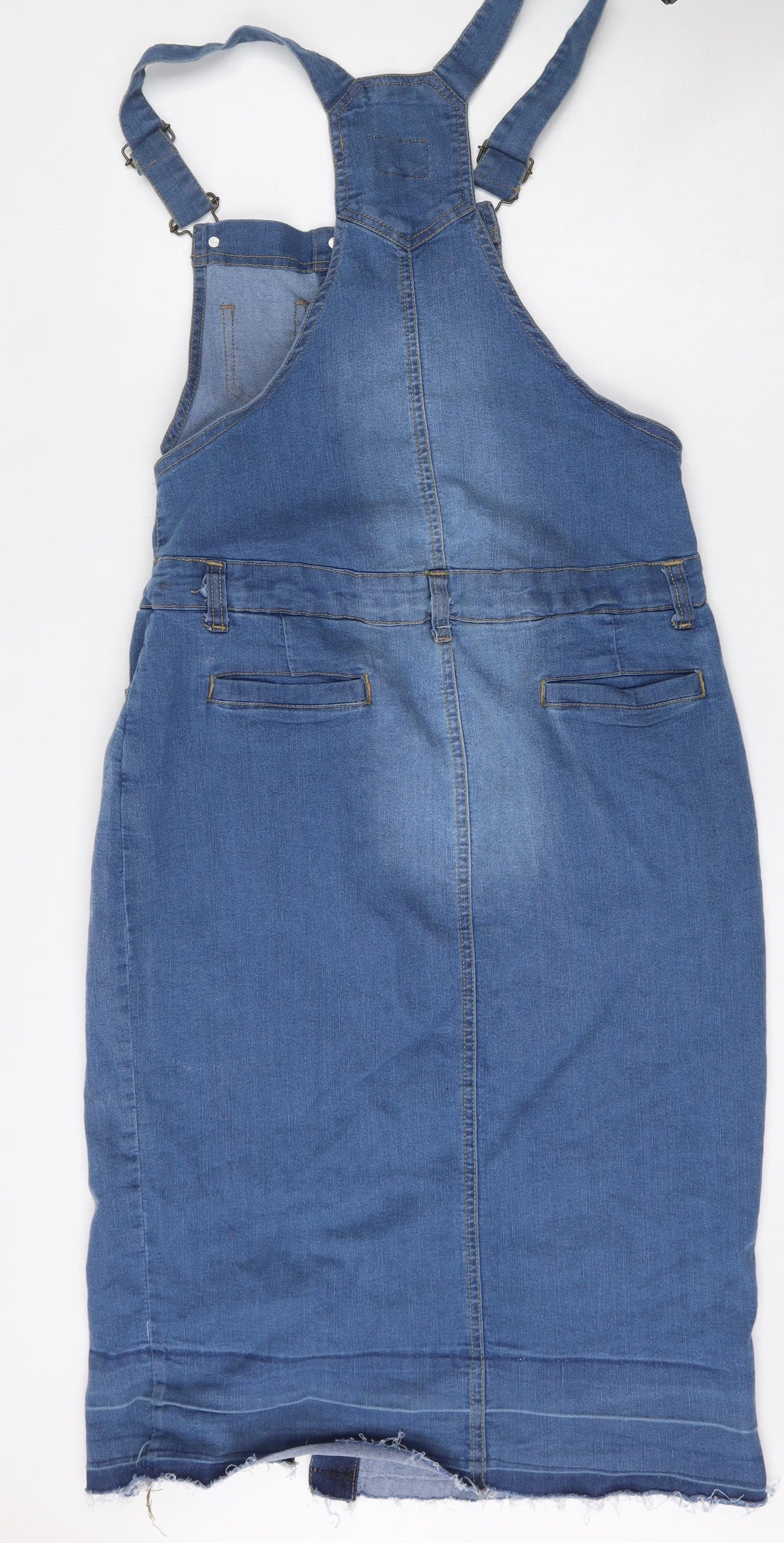 Denim State Womens Blue  Cotton Dungaree One-Piece Size 16  Button