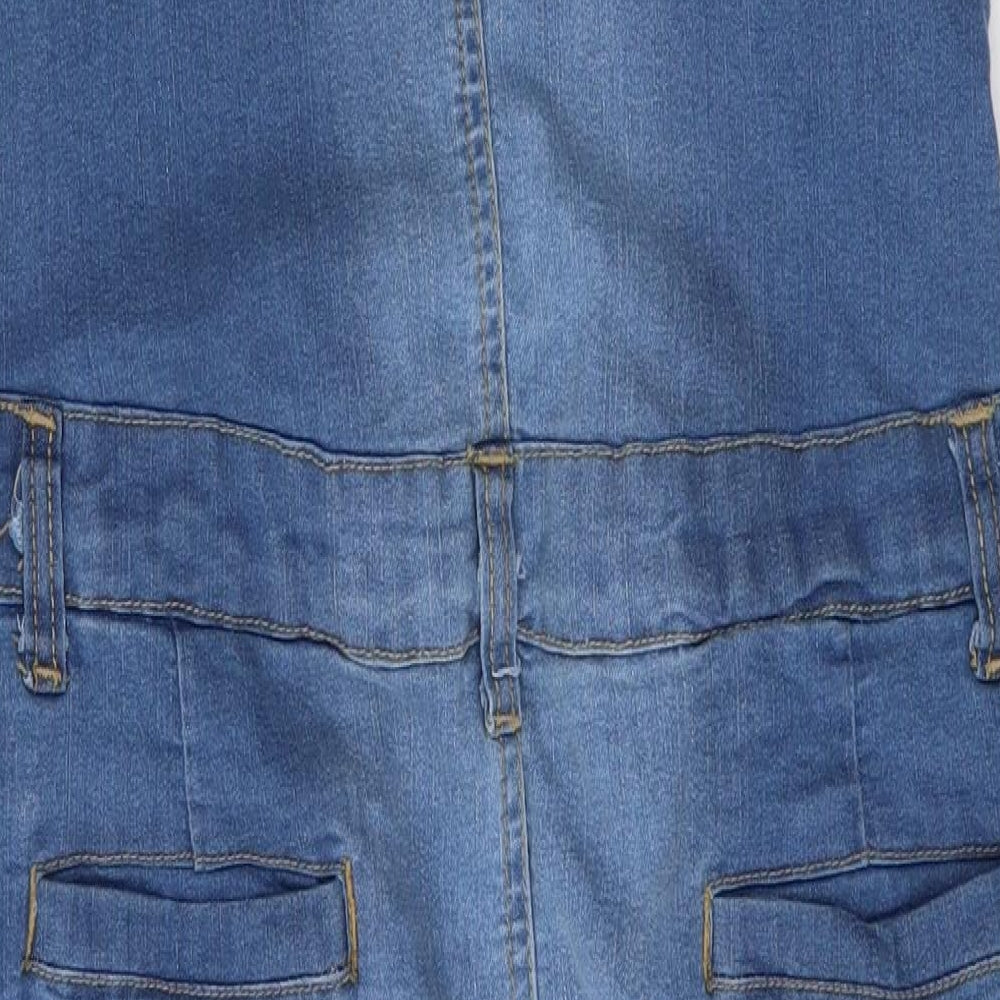 Denim State Womens Blue  Cotton Dungaree One-Piece Size 16  Button