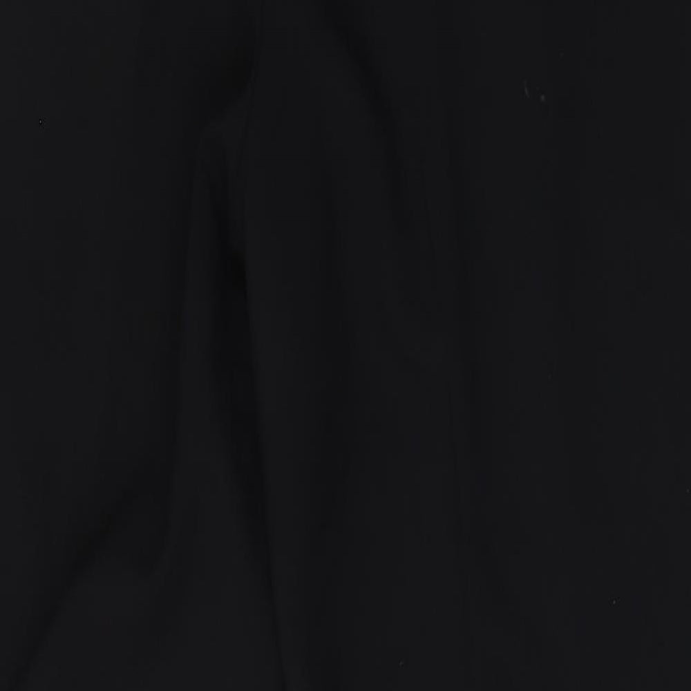 George Womens Black  Polyester Cropped Trousers Size 14 L29 in Regular Button