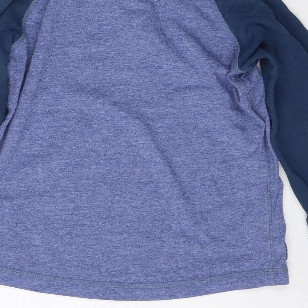 NEXT Boys Blue  Cotton Basic T-Shirt Size 3-4 Years Round Neck Button