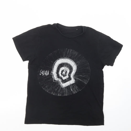 B&C Collection Womens Black  Cotton Basic T-Shirt Size M Crew Neck