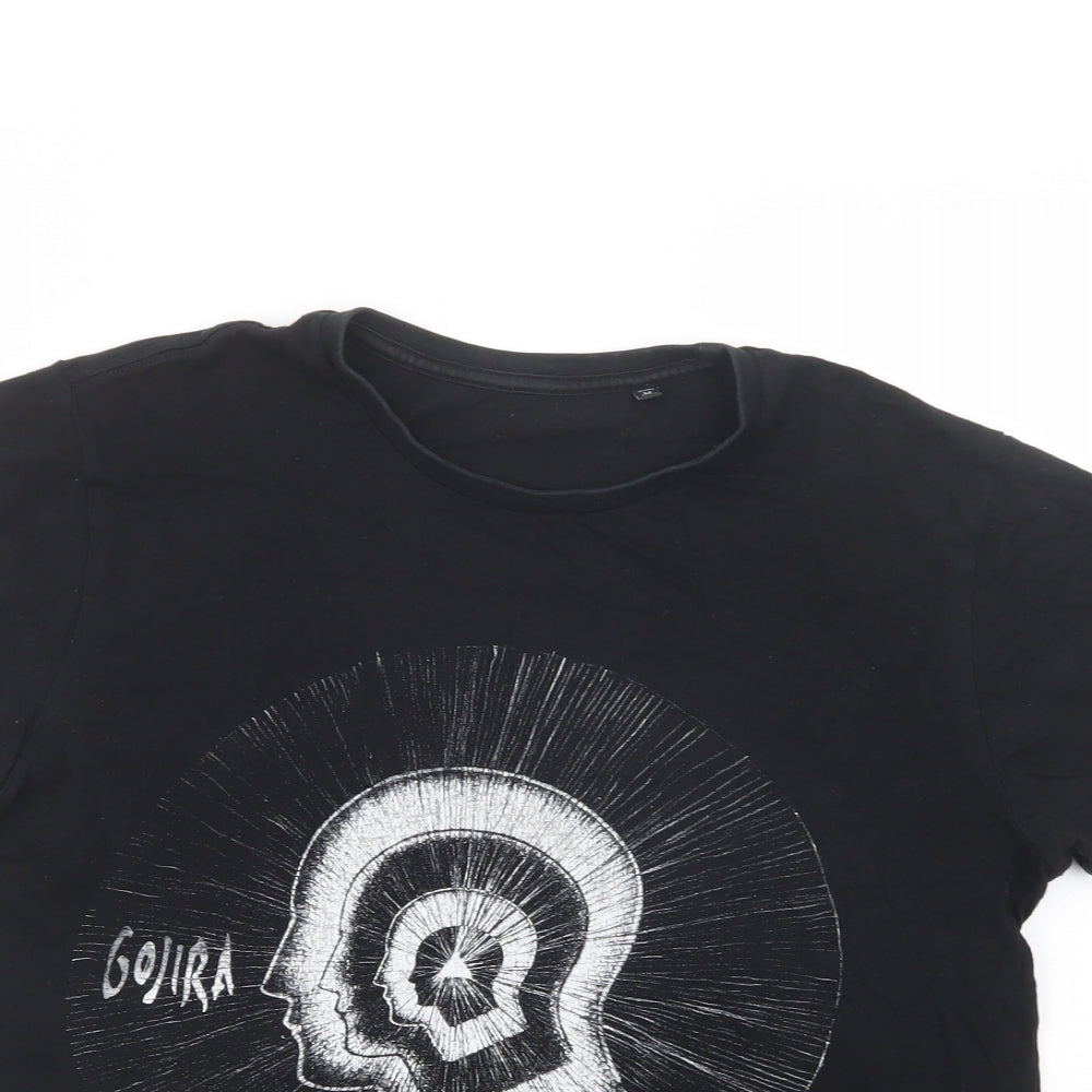 B&C Collection Womens Black  Cotton Basic T-Shirt Size M Crew Neck