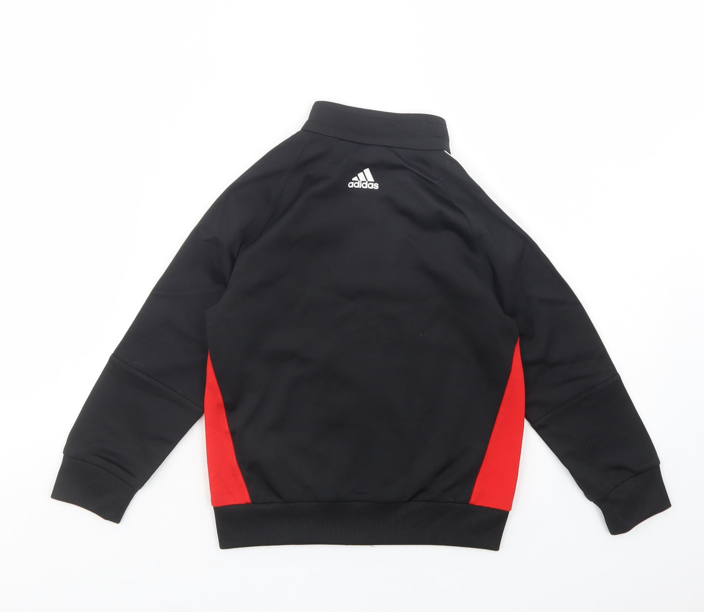 adidas Boys Black  Polyester Pullover Sweatshirt Size 5-6 Years  Zip