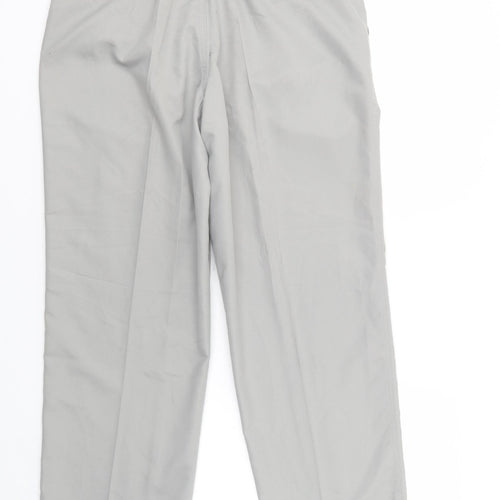 Dunlop Mens Grey  Polyester Chino Trousers Size 34 in L29 in Regular Button - Golf