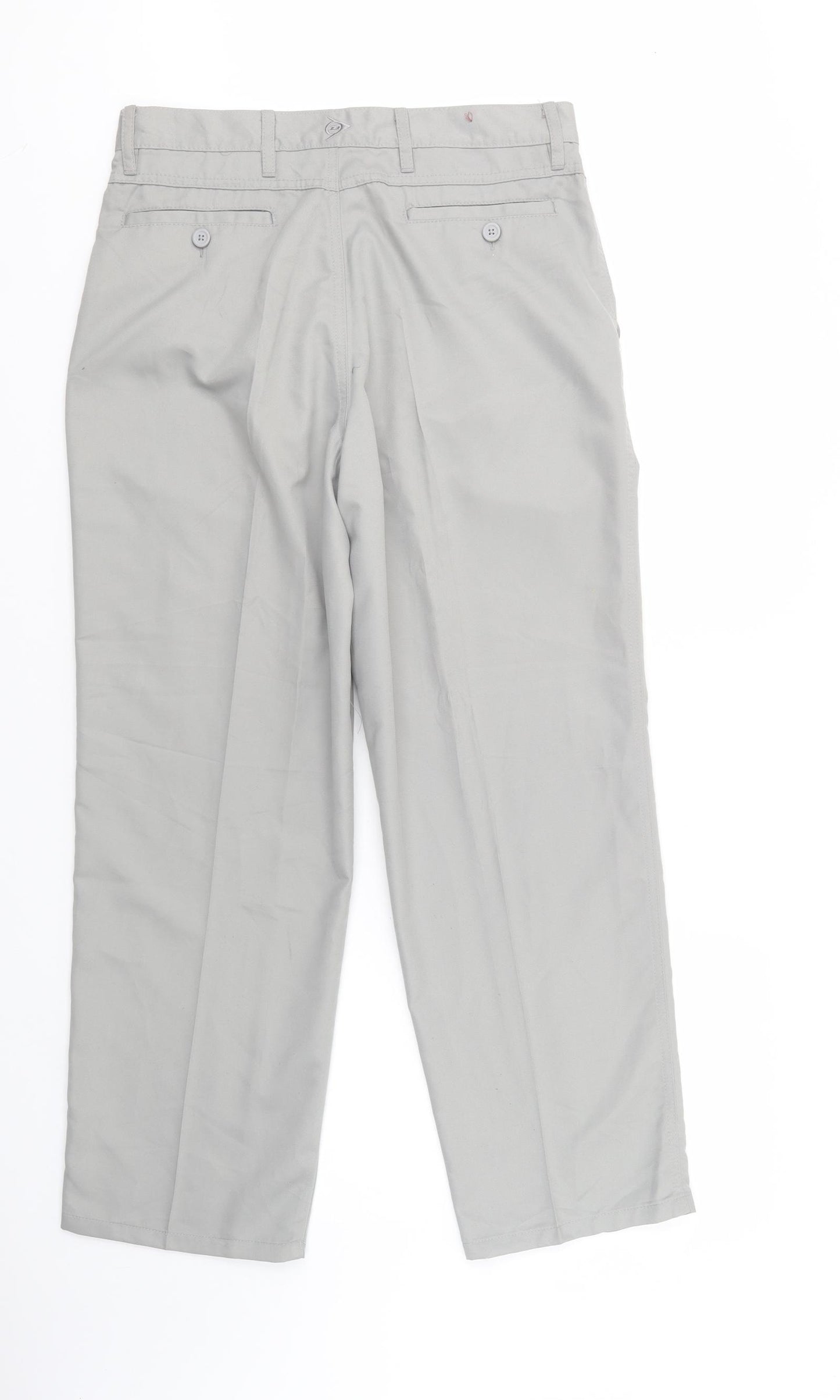 Dunlop Mens Grey  Polyester Chino Trousers Size 34 in L29 in Regular Button - Golf