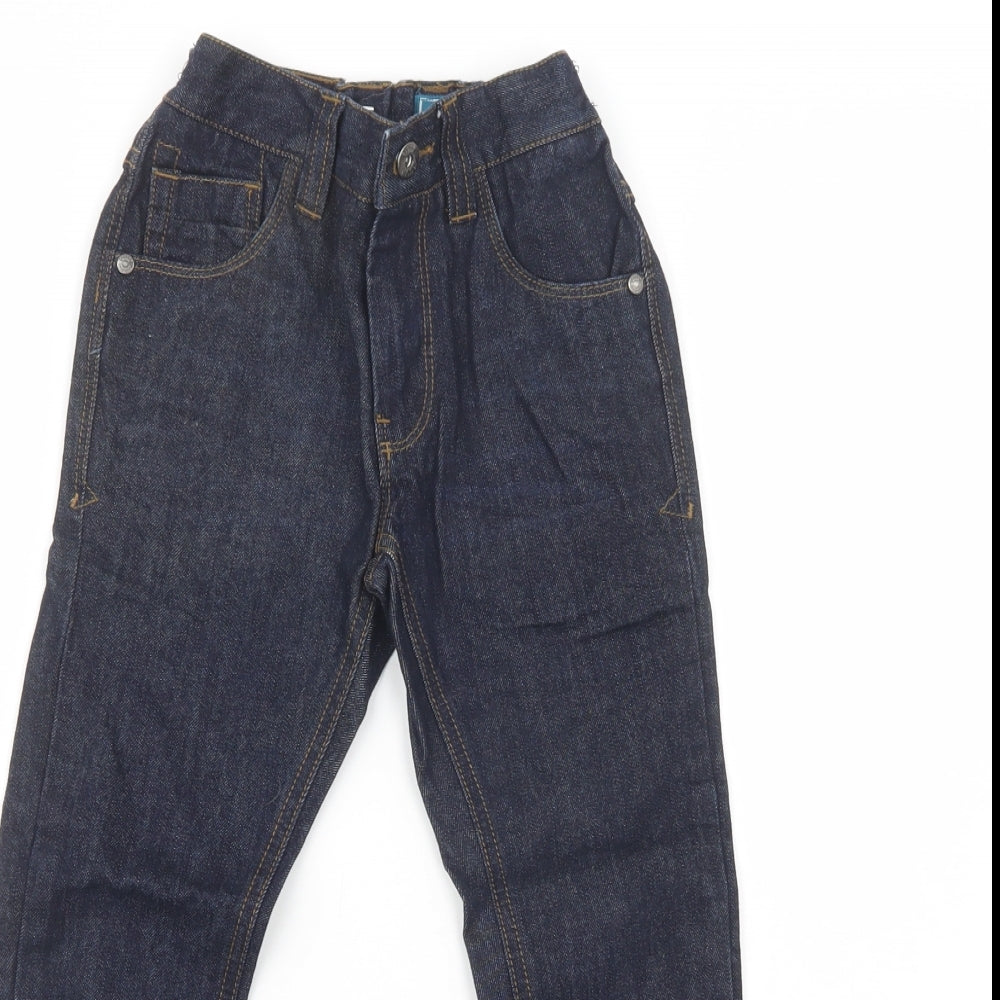 NEXT Boys Blue  Cotton Straight Jeans Size 6 Years  Regular Button