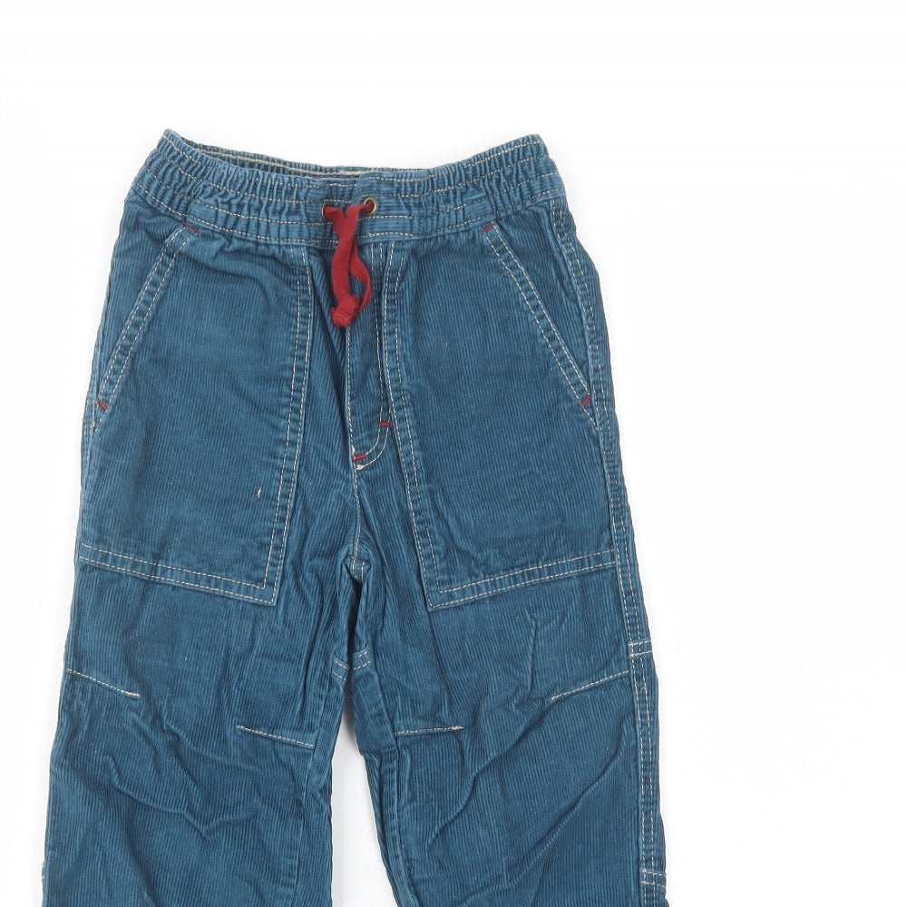 Boden Boys Green  Cotton Cargo Trousers Size 7 Years  Regular Drawstring