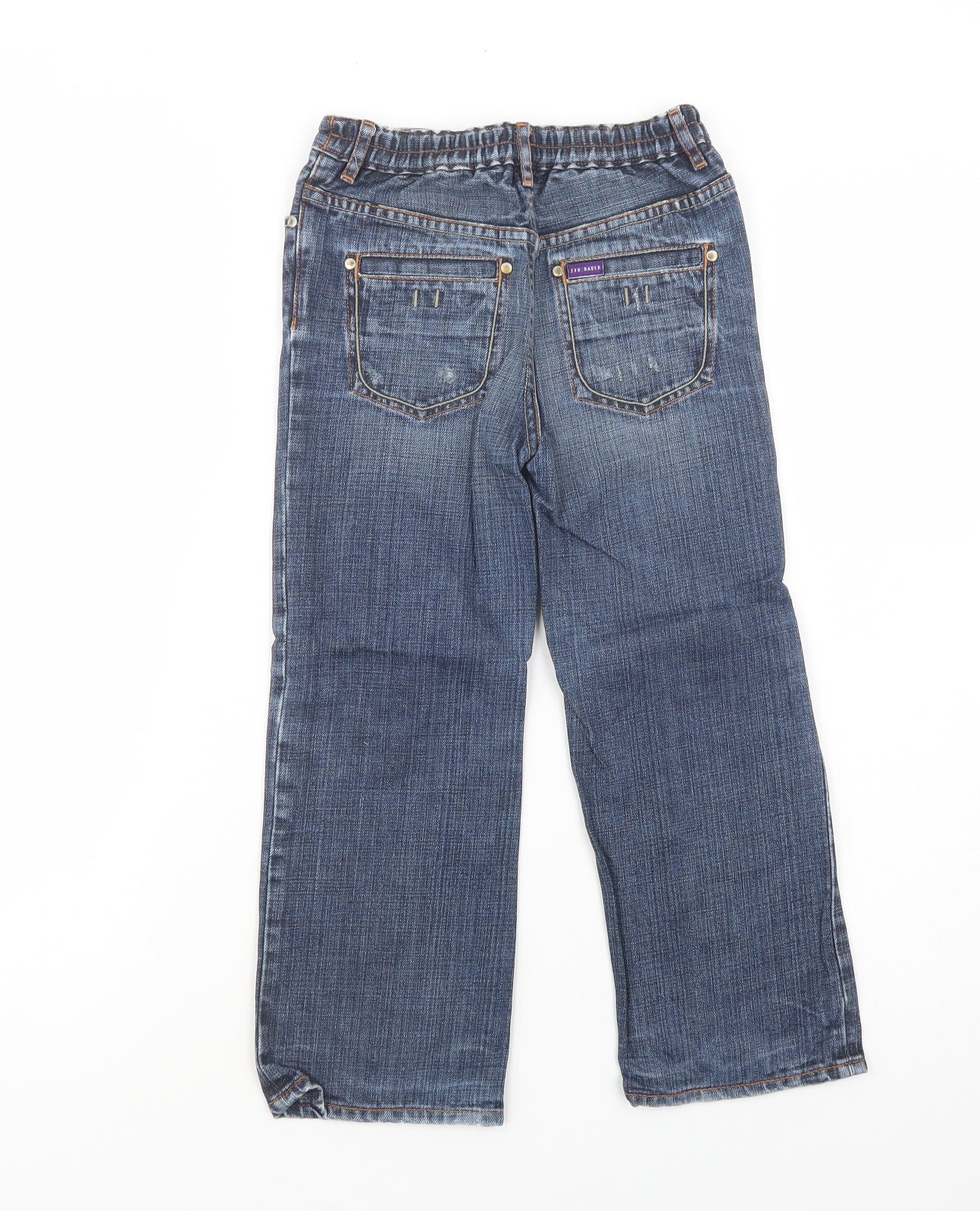 Ted Baker Boys Blue  Cotton Bootcut Jeans Size 6 Years  Regular Button