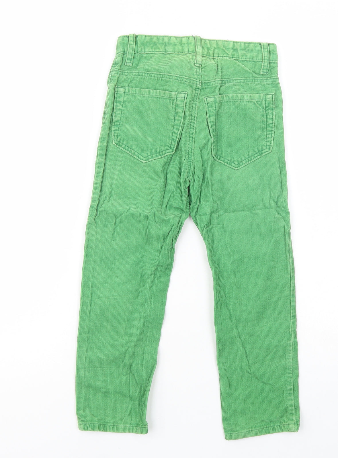 H&M Boys Green  Cotton Chino Trousers Size 5-6 Years  Regular Snap