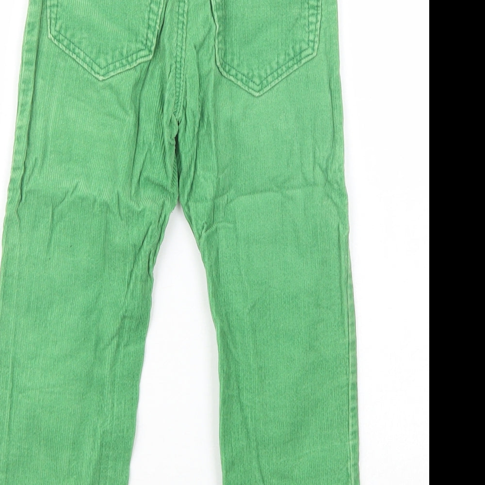 H&M Boys Green  Cotton Chino Trousers Size 5-6 Years  Regular Snap