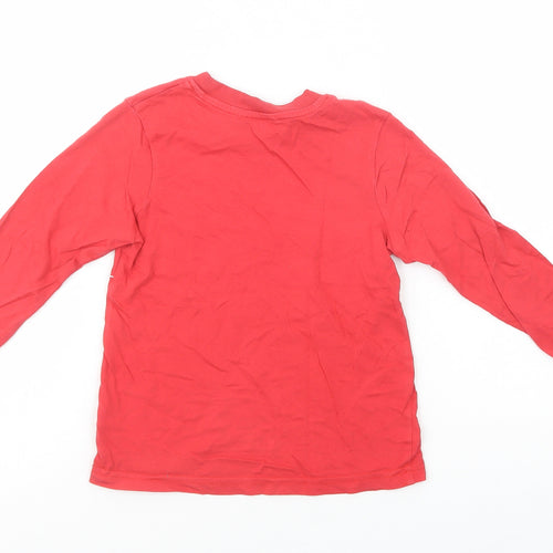 George Girls Red  Cotton Pullover T-Shirt Size 4-5 Years Crew Neck Pullover - Super Cool Dude