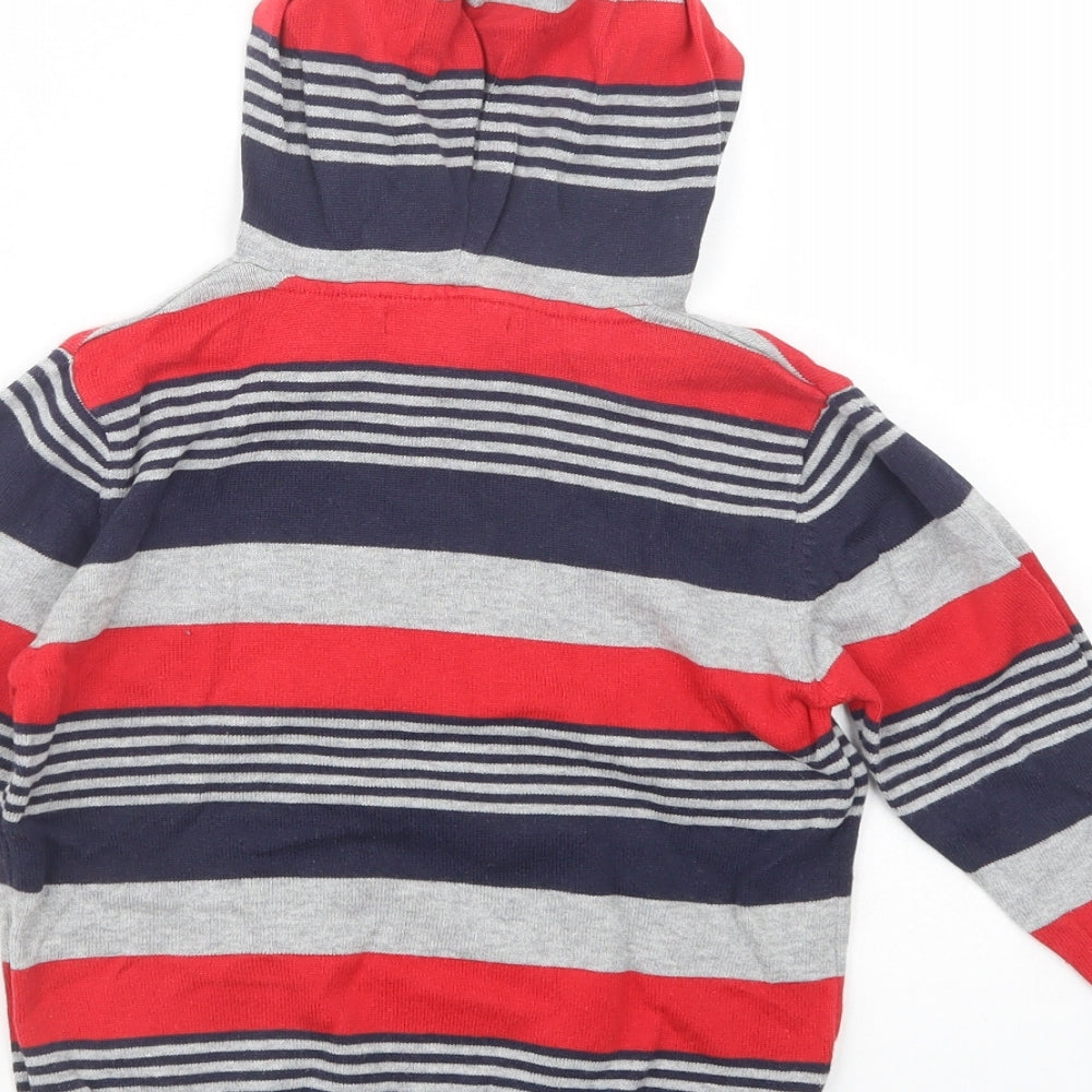 George Boys Multicoloured Round Neck Striped Cotton Pullover Jumper Size 4-5 Years  Pullover