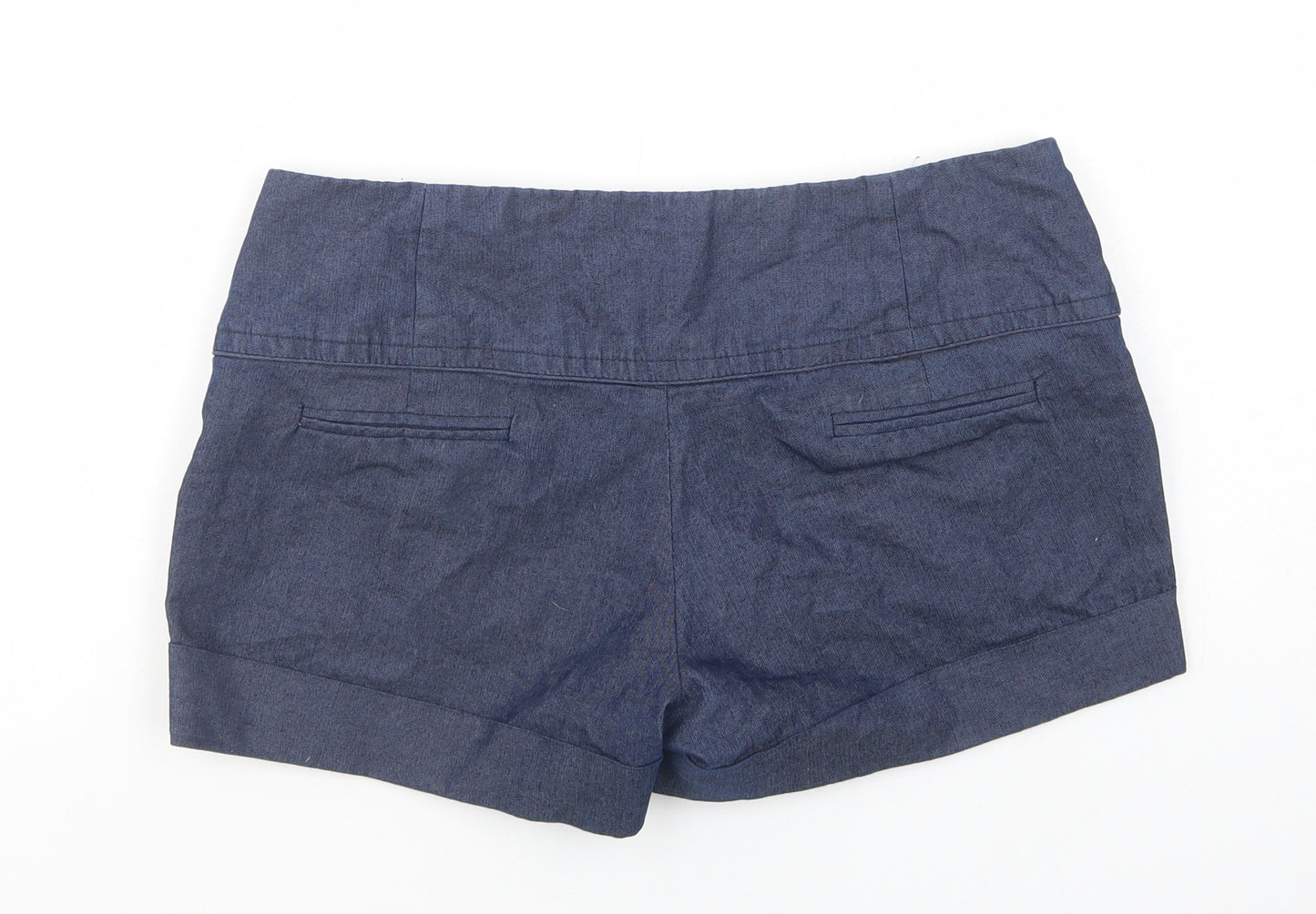 New Look Womens Blue  Polyester Sailor Shorts Size 12 L3 in Regular Button