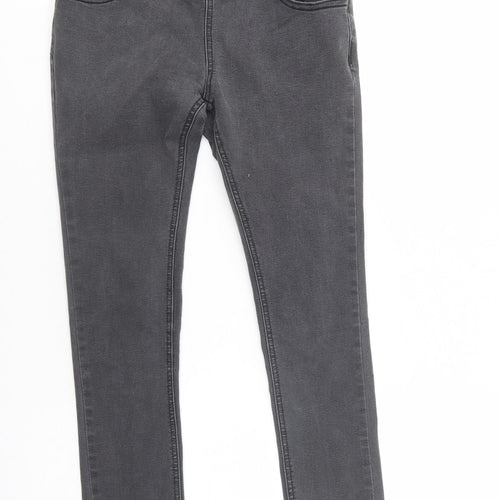 New Look Girls Grey  Cotton Skinny Jeans Size 13 Years  Regular Lace Up