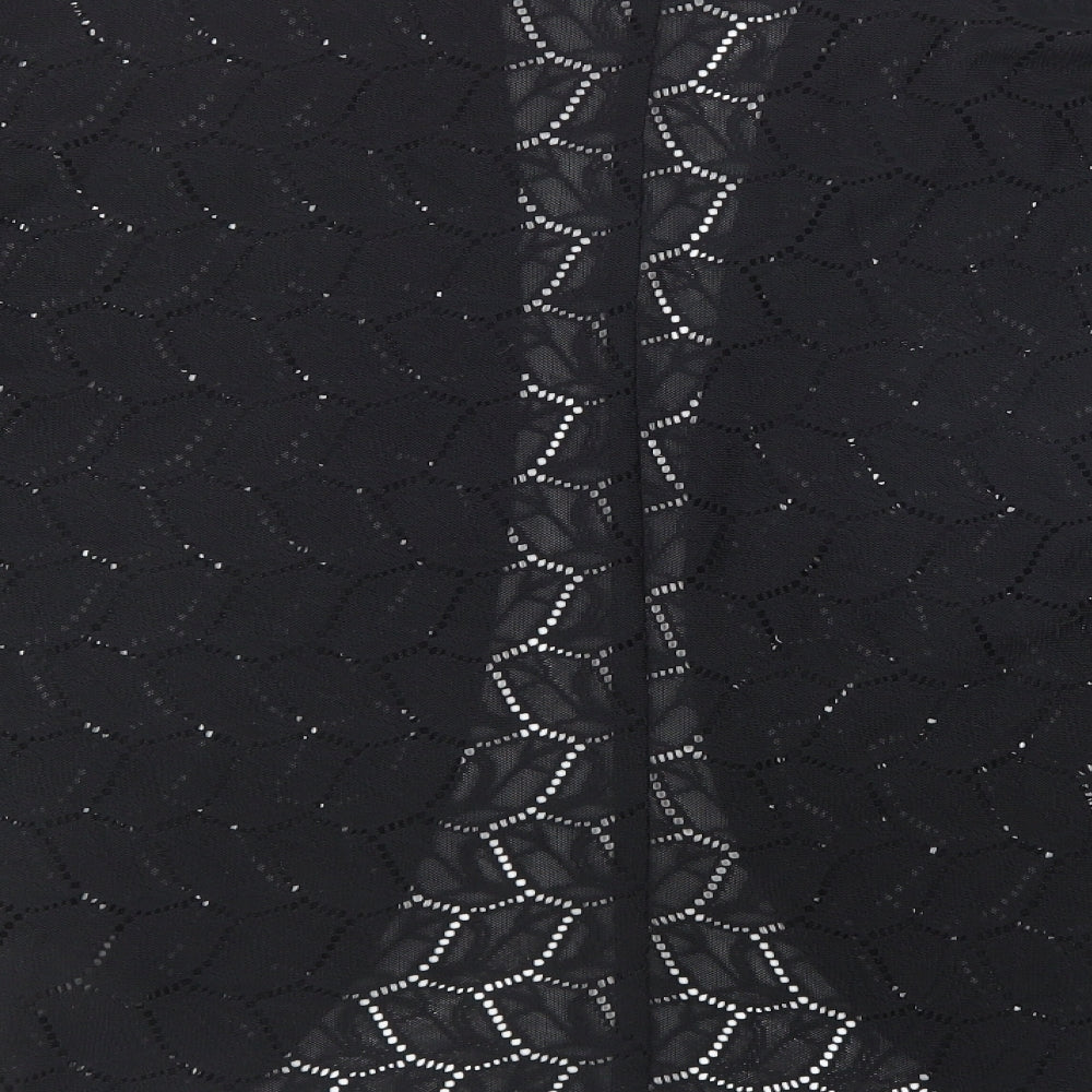 H&M Womens Black V-Neck  Polyester Cardigan Jumper Size XS