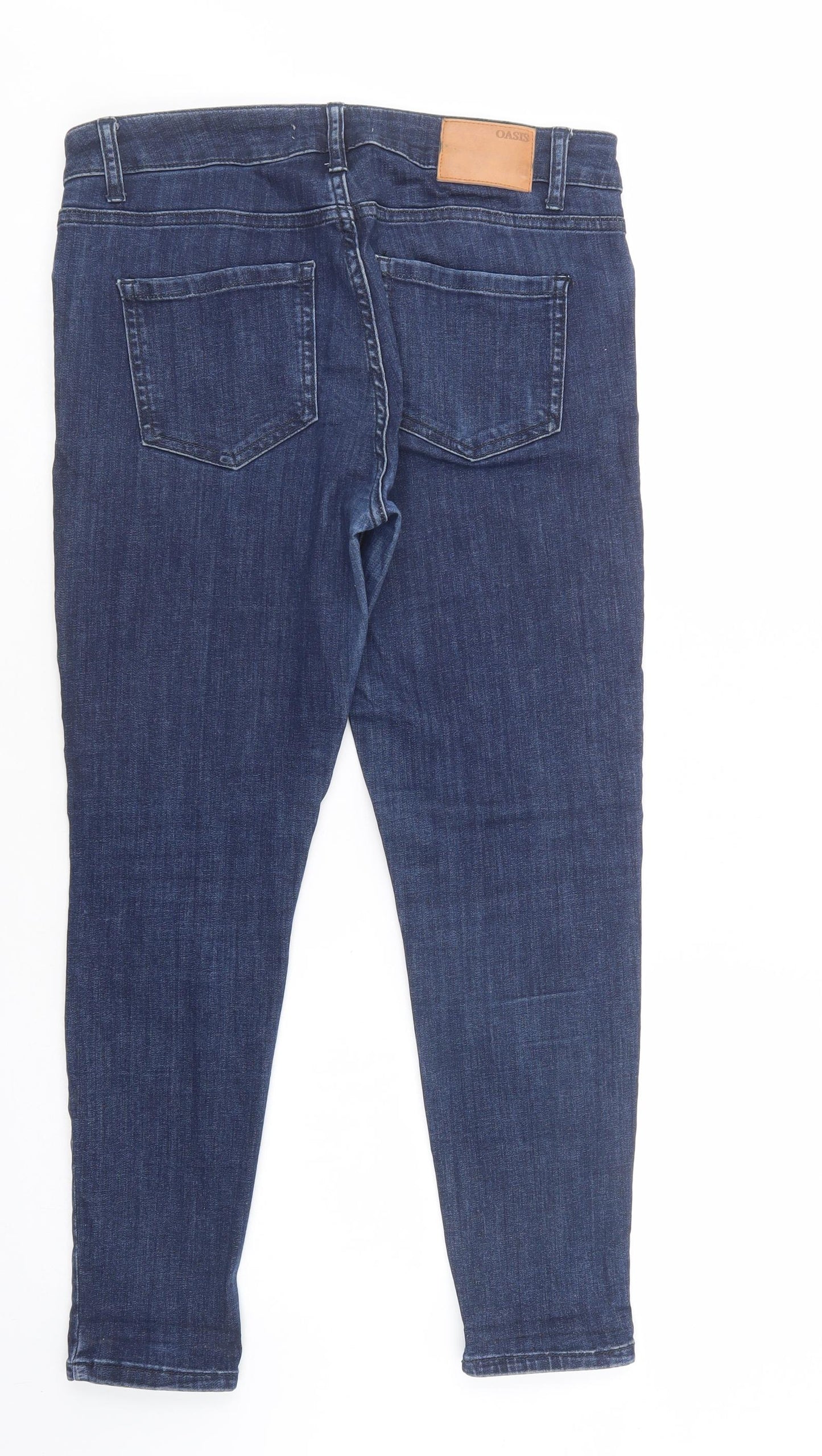 Oasis Womens Blue  Cotton Skinny Jeans Size 14  Regular Button