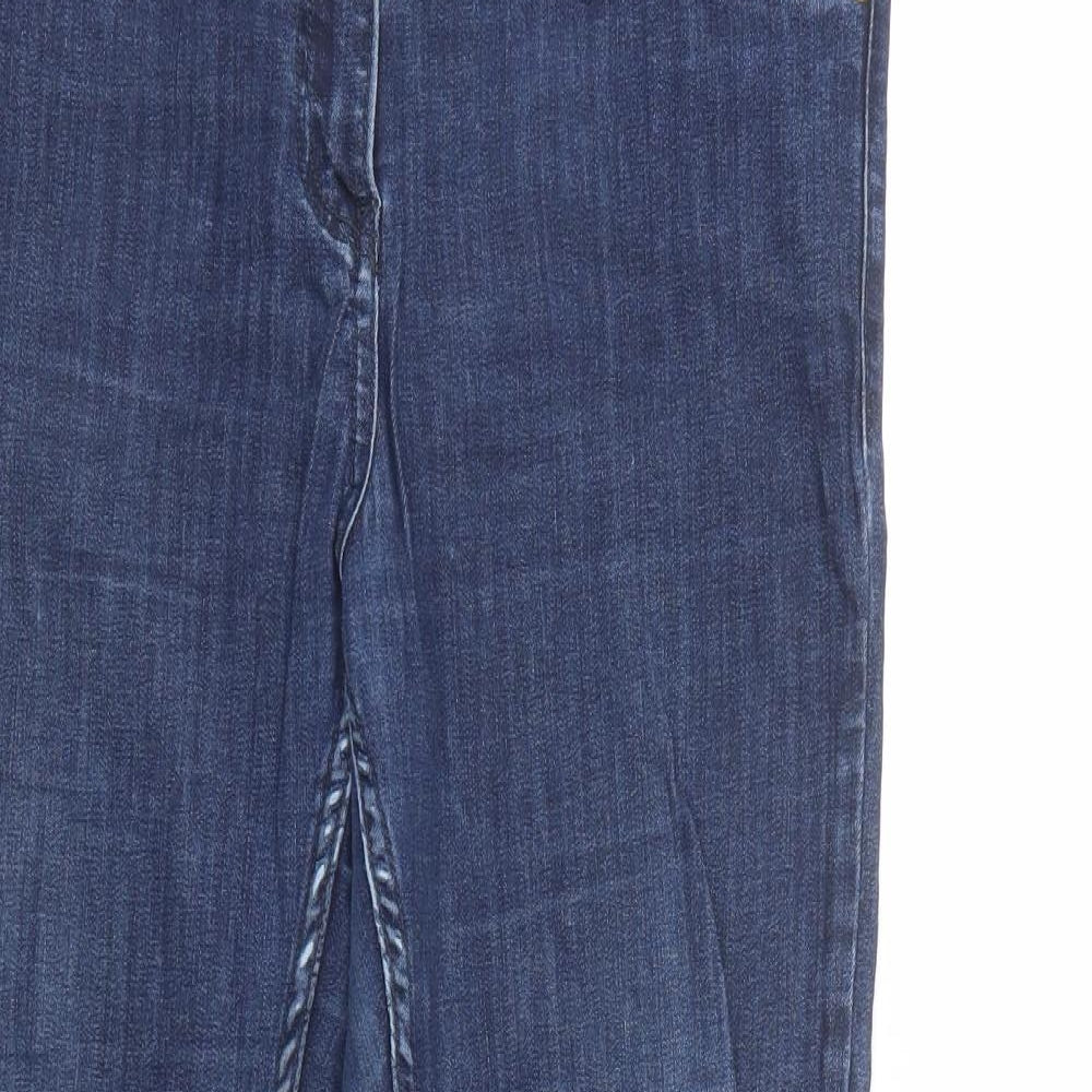 Oasis Womens Blue  Cotton Skinny Jeans Size 14  Regular Button