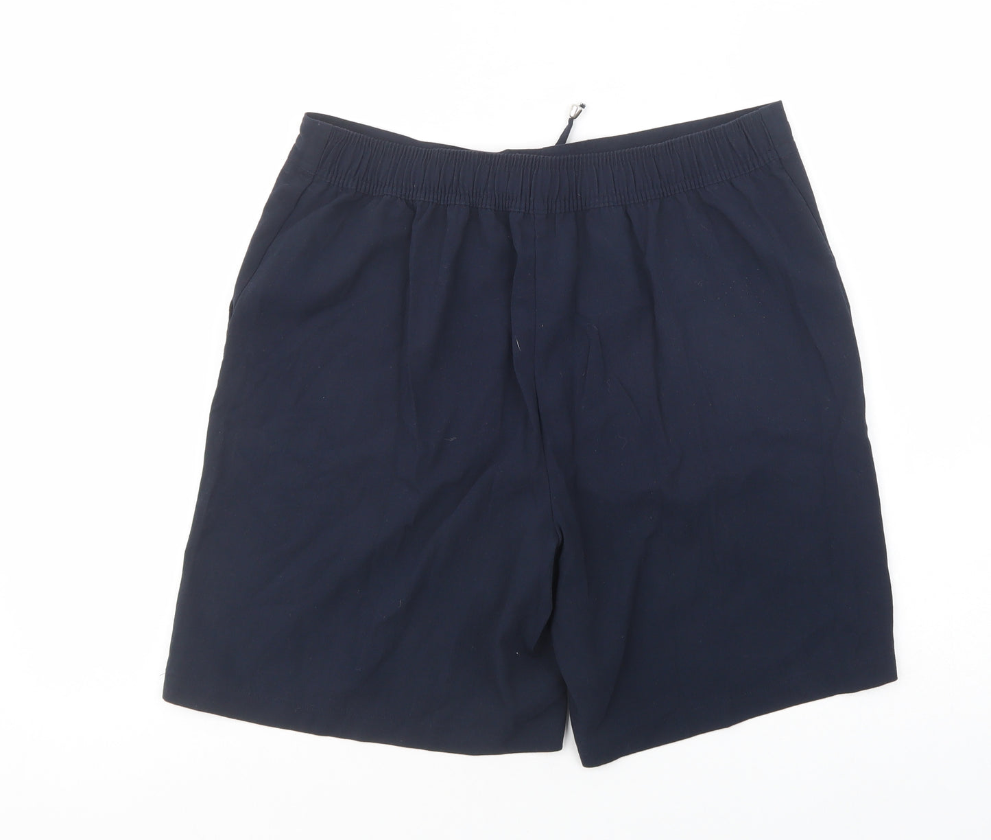 Matalan Womens Blue  Polyester Chino Shorts Size 14 L9 in Regular Drawstring