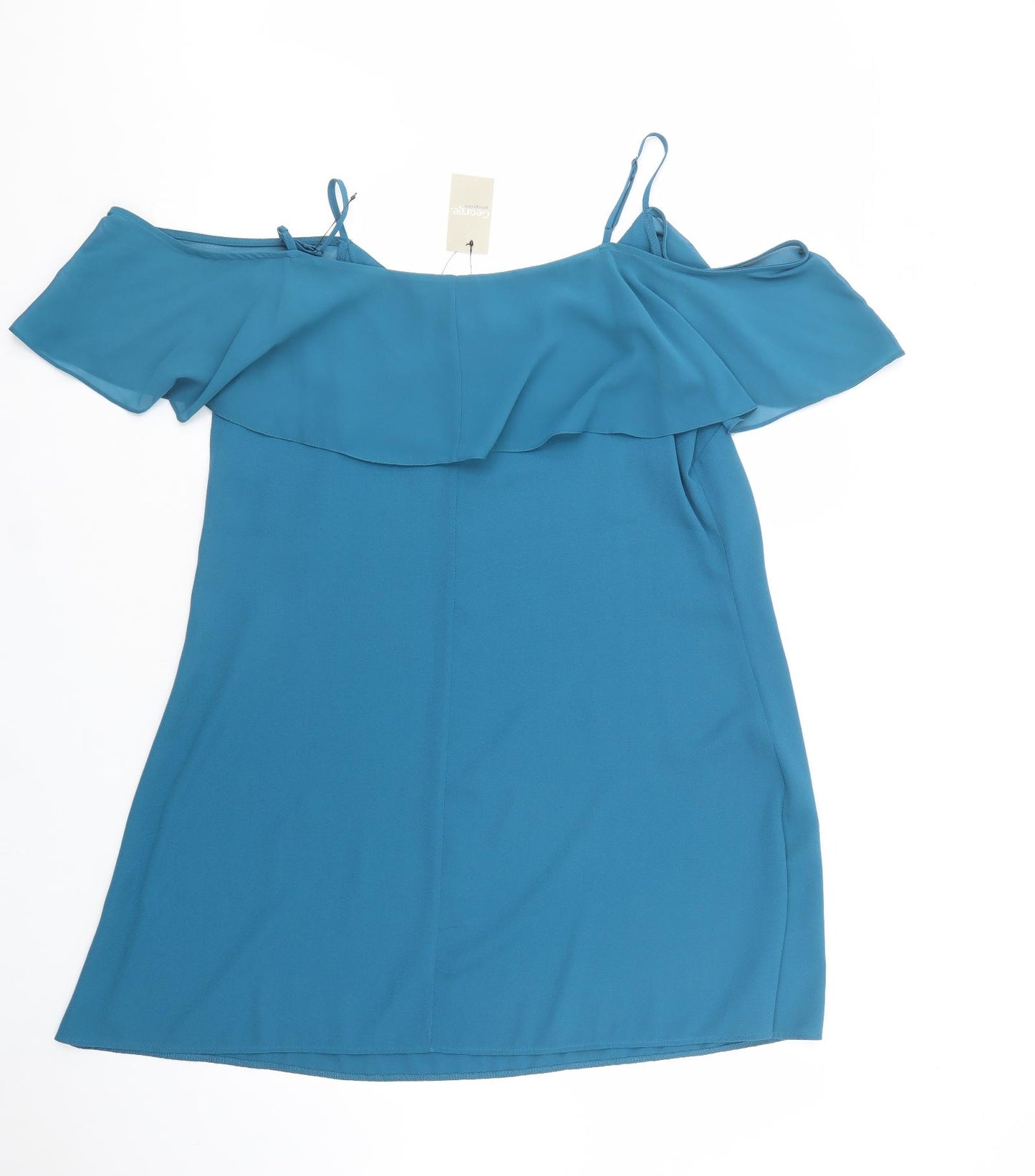 George Womens Blue  Polyester Shift  Size 16  V-Neck Pullover