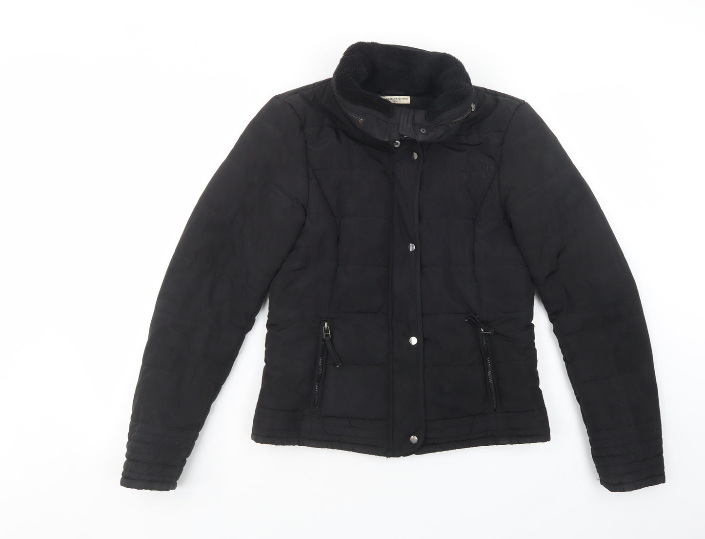 Jacqueline de Yong Womens Black   Puffer Jacket Jacket Size S  Zip