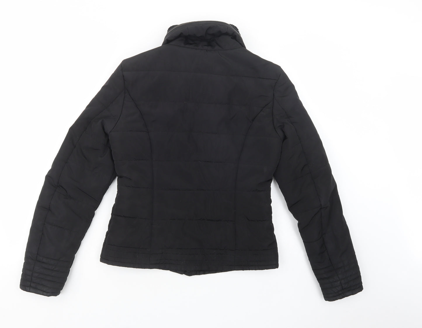 Jacqueline de Yong Womens Black   Puffer Jacket Jacket Size S  Zip