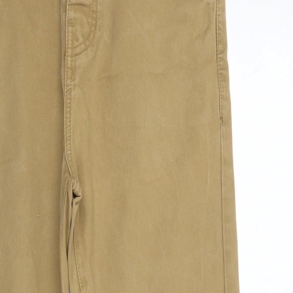 Soviet Mens Beige  Cotton Skinny Jeans Size 30 in L32 in Regular Button