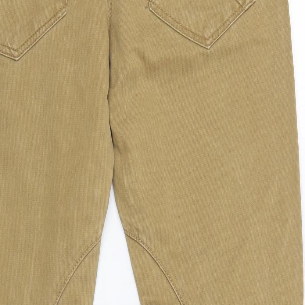 Soviet Mens Beige  Cotton Skinny Jeans Size 30 in L32 in Regular Button