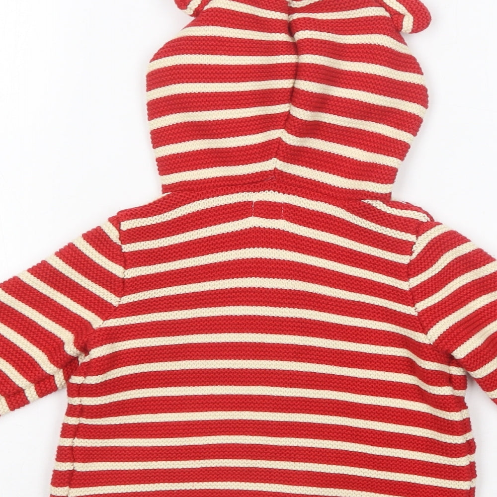Gap Baby Red Striped Cotton Cardigan Jumper Size 12-18 Months  Button