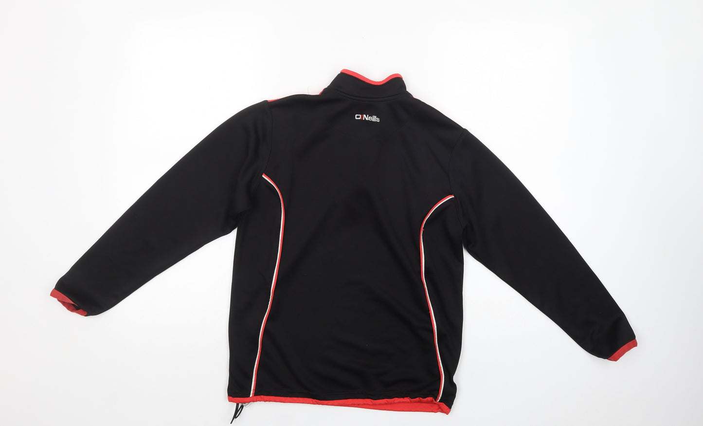 O'Neills Boys Black  Polyester Pullover Sweatshirt Size 13 Years  Zip