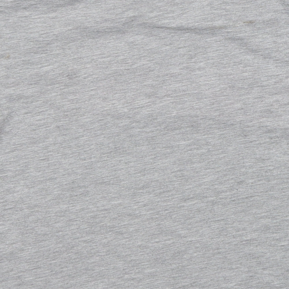 Pep & Co Girls Grey  Polyester Basic T-Shirt Size 6-7 Years Crew Neck Pullover - Amour