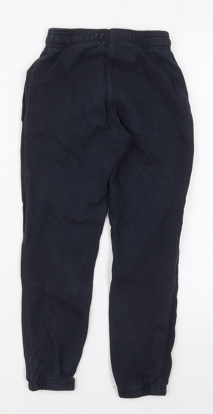 Marks and Spencer Boys Blue  Cotton Sweatpants Trousers Size 7-8 Years  Regular Drawstring