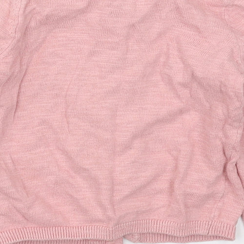 Mothercare Girls Pink  Cotton Cardigan Jumper Size 18-24 Months  Button