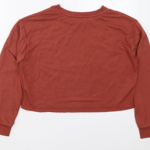 New Look Girls Brown  Cotton Pullover Sweatshirt Size 14-15 Years  Pullover - Arizona