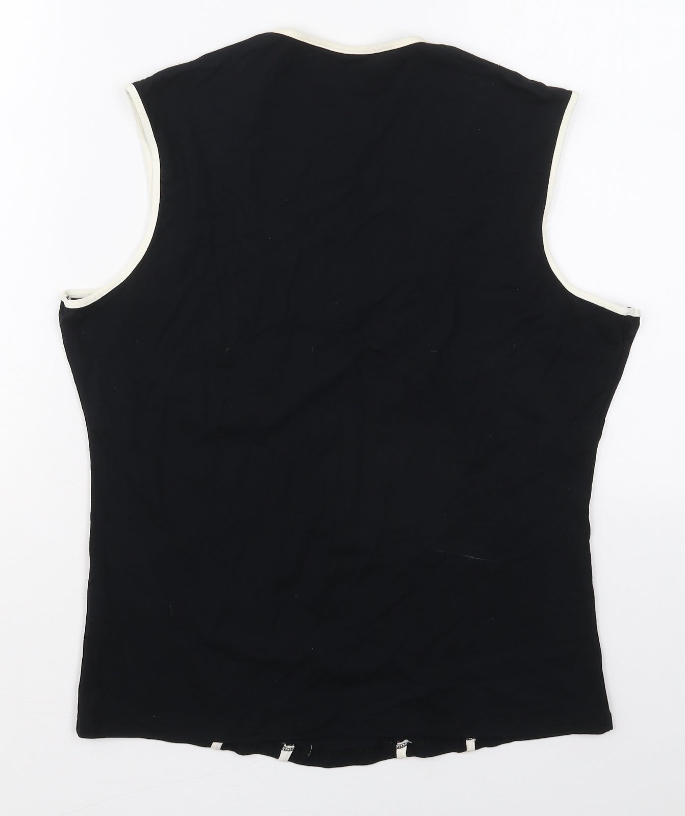 Marks and Spencer Womens Black  Viscose Basic Tank Size 16 Square Neck