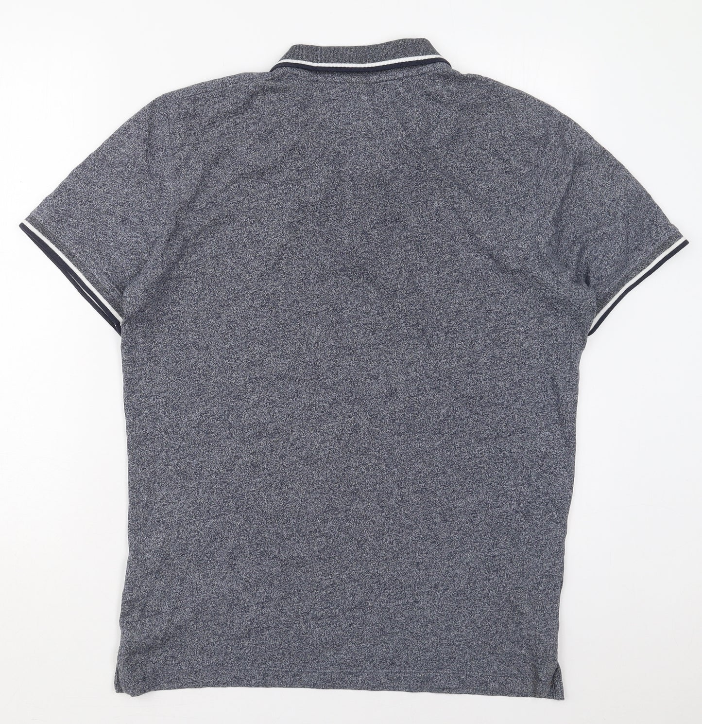 JACK & JONES Mens Blue  Cotton  Polo Size M Collared Pullover