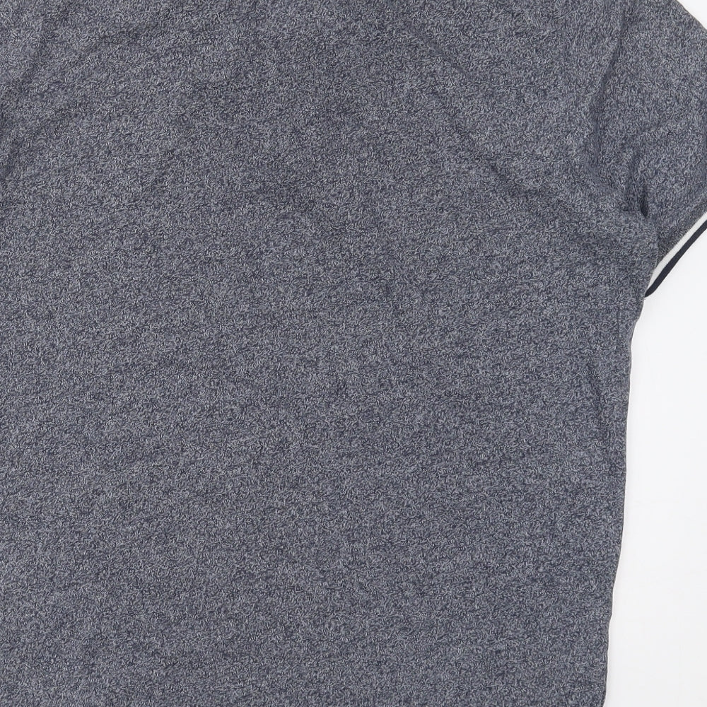 JACK & JONES Mens Blue  Cotton  Polo Size M Collared Pullover