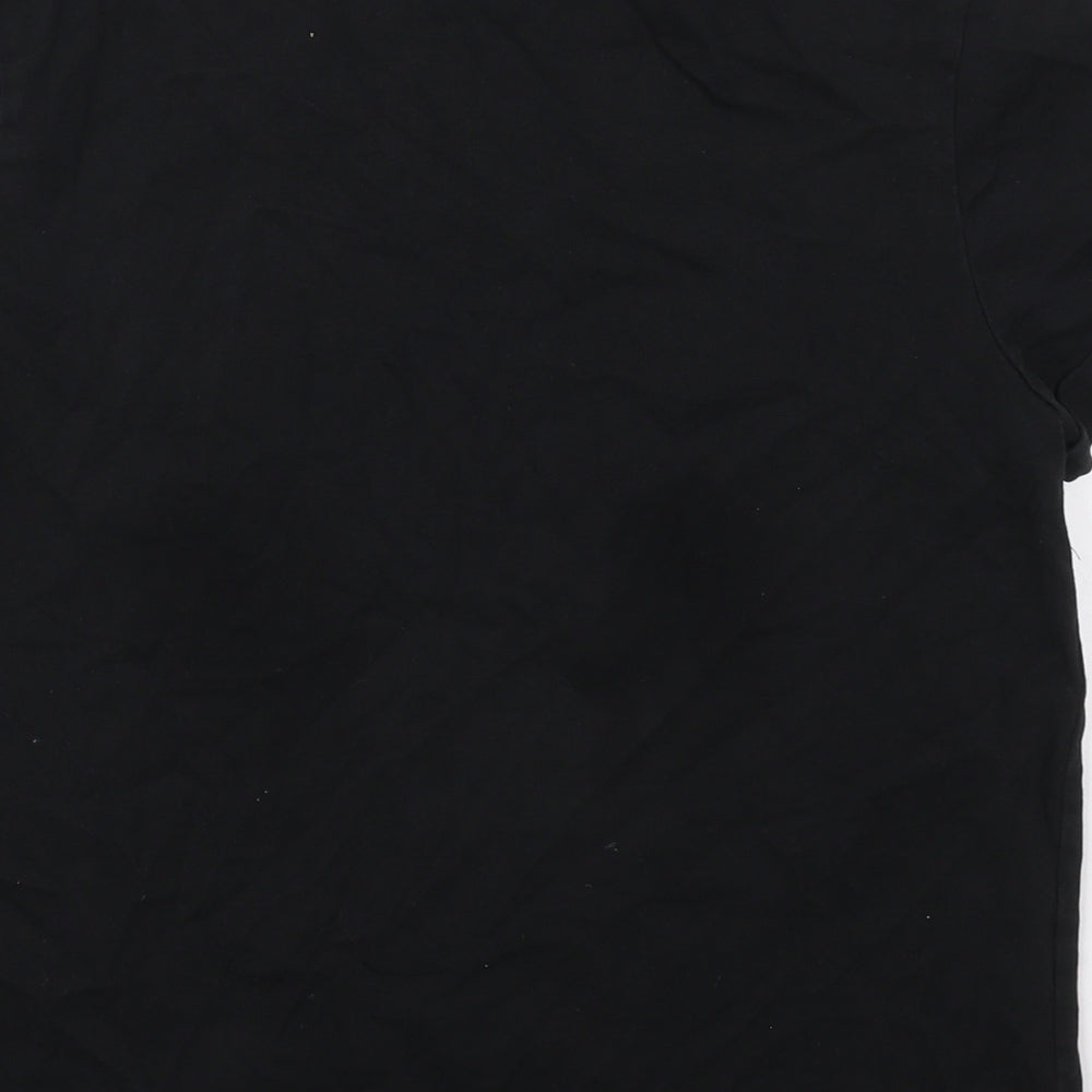 Diesel Womens Black  Cotton Basic T-Shirt Size M Crew Neck