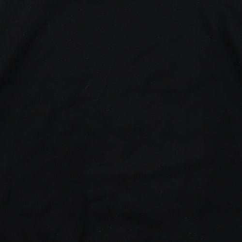 Vert Monde Womens Black Crew Neck  Acrylic Pullover Jumper Size L