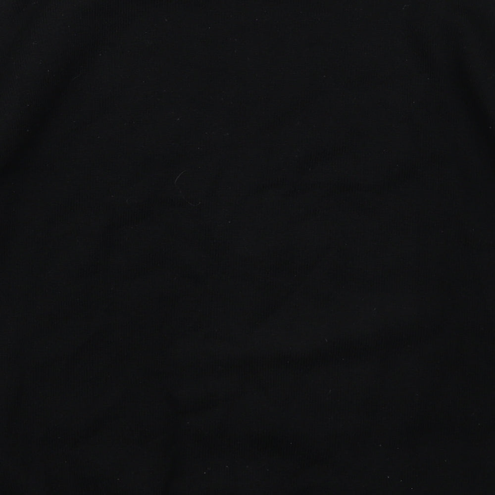 Vert Monde Womens Black Crew Neck  Acrylic Pullover Jumper Size L