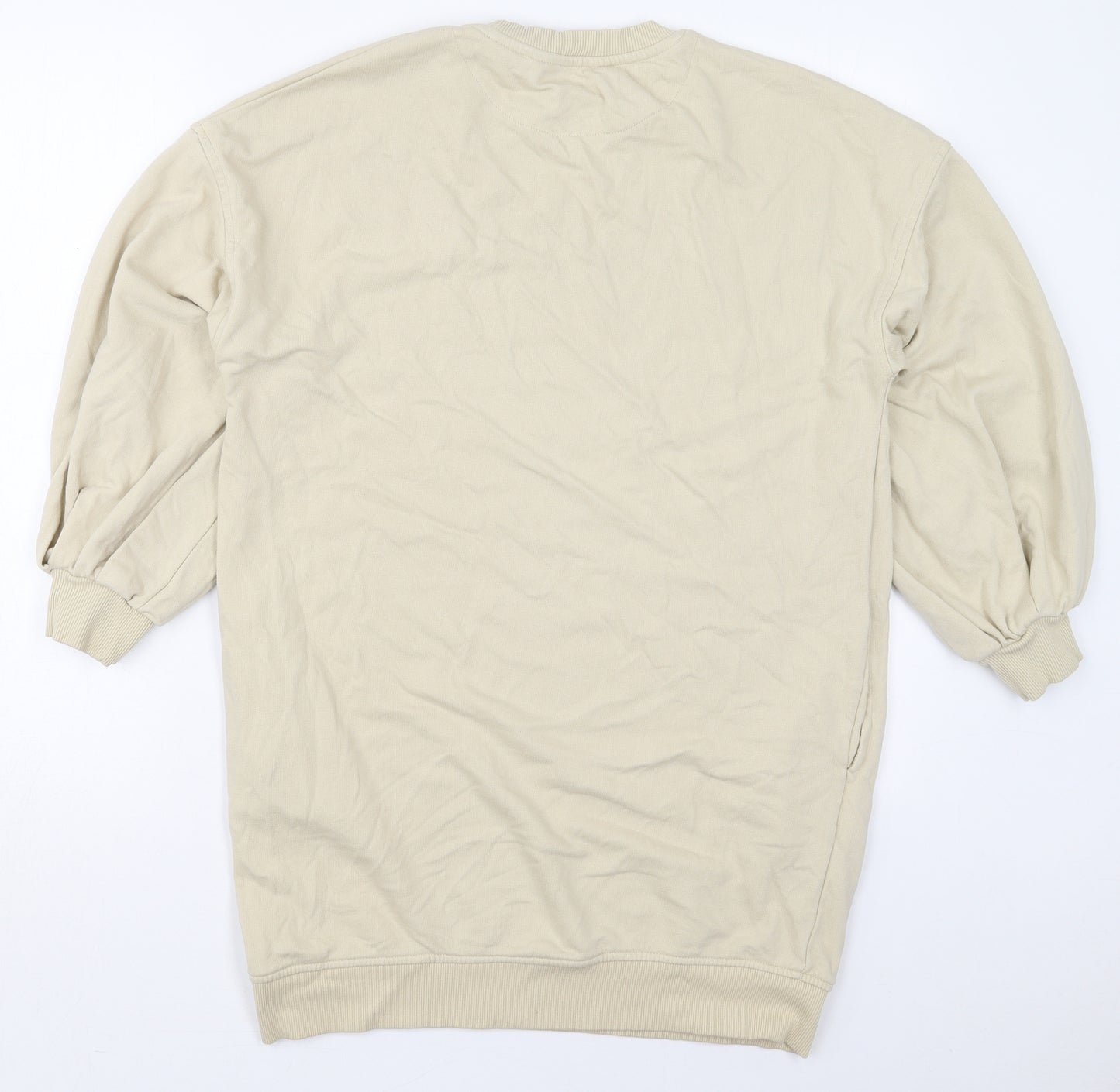 F&F Womens Beige  Cotton Pullover Sweatshirt Size 8  Pullover