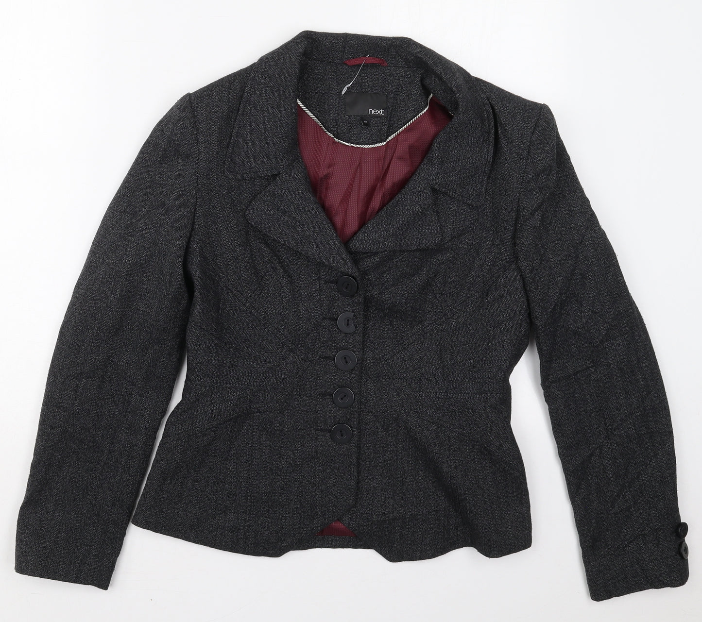 NEXT Womens Grey  Polyester Jacket Suit Jacket Size 10