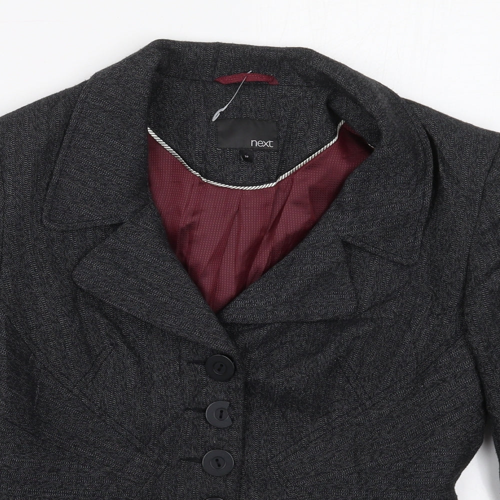 NEXT Womens Grey  Polyester Jacket Suit Jacket Size 10