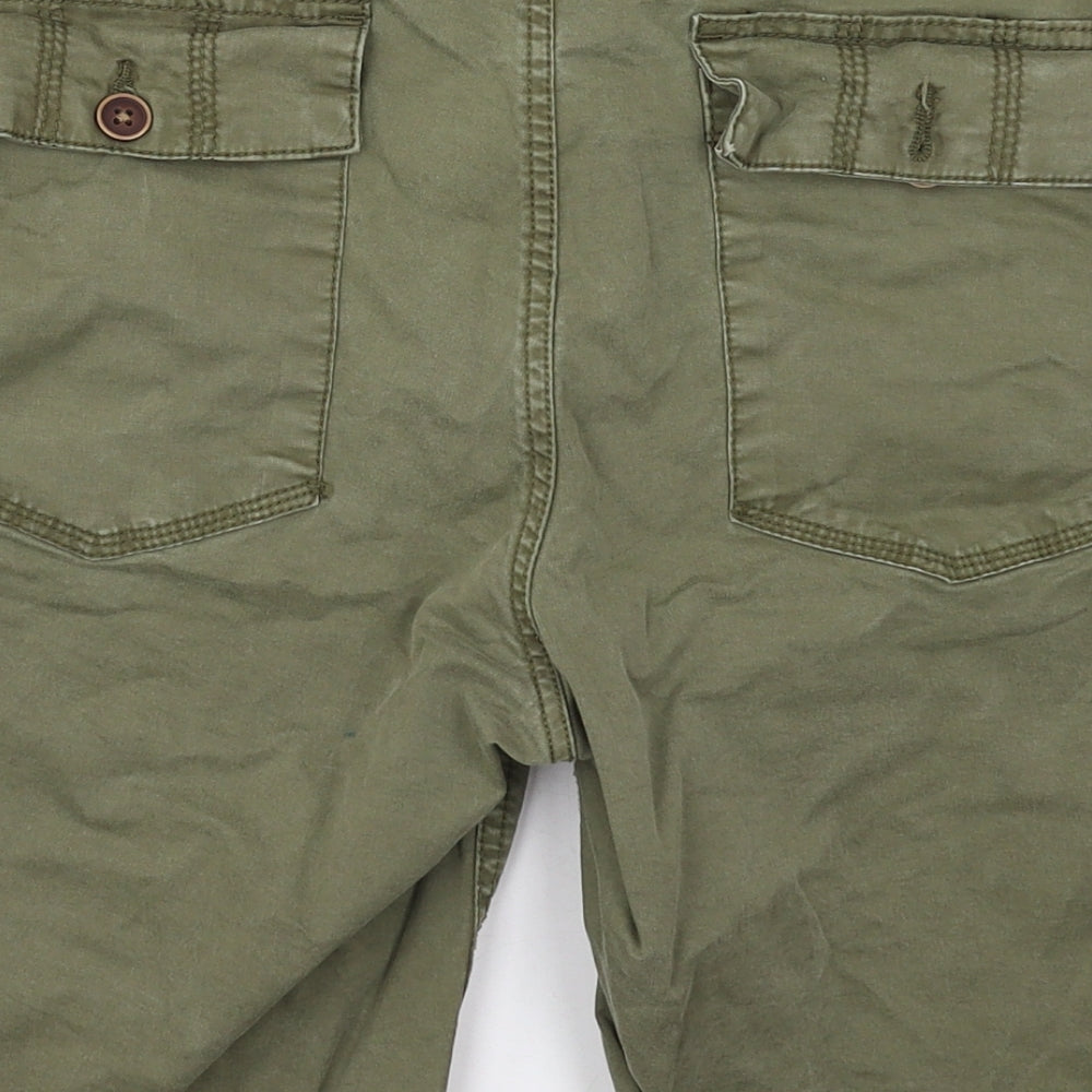 Primark Mens Green  Cotton Cargo Shorts Size 36 L9 in Regular Button