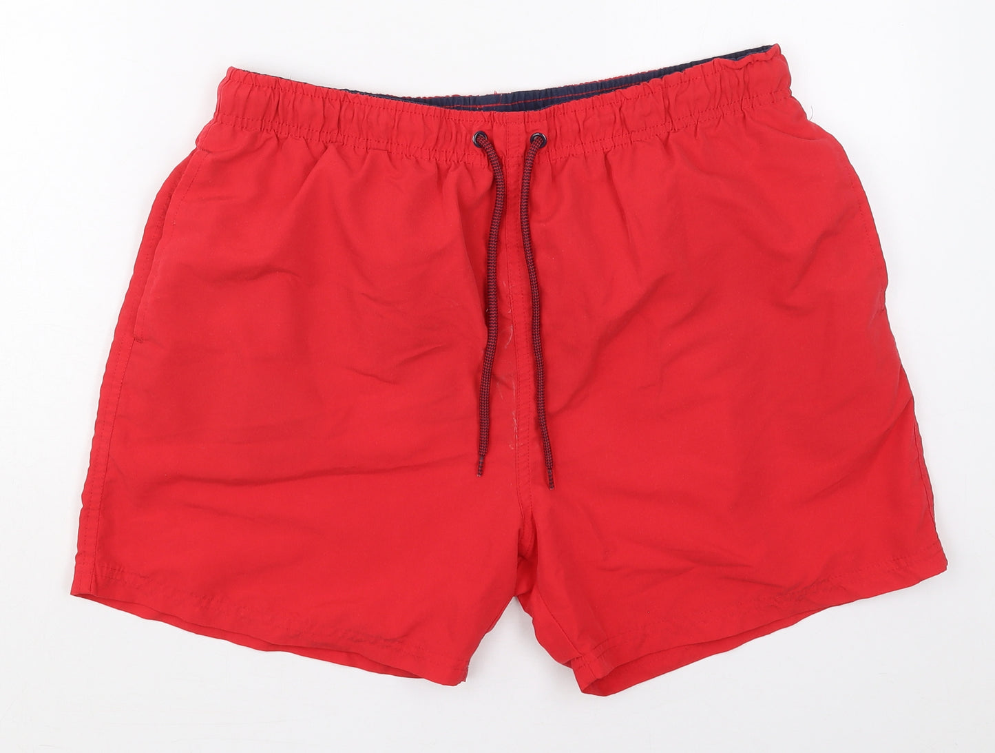 Cedar Wood State Mens Red  Polyester Athletic Shorts Size L  Regular Drawstring - Swim Shorts
