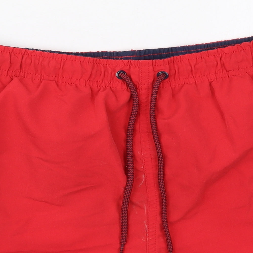 Cedar Wood State Mens Red  Polyester Athletic Shorts Size L  Regular Drawstring - Swim Shorts