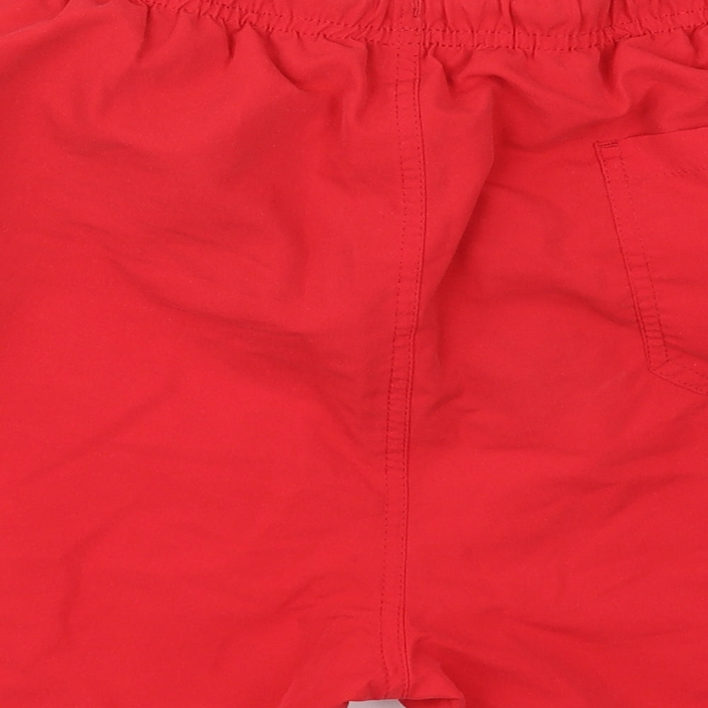 Cedar Wood State Mens Red  Polyester Athletic Shorts Size L  Regular Drawstring - Swim Shorts